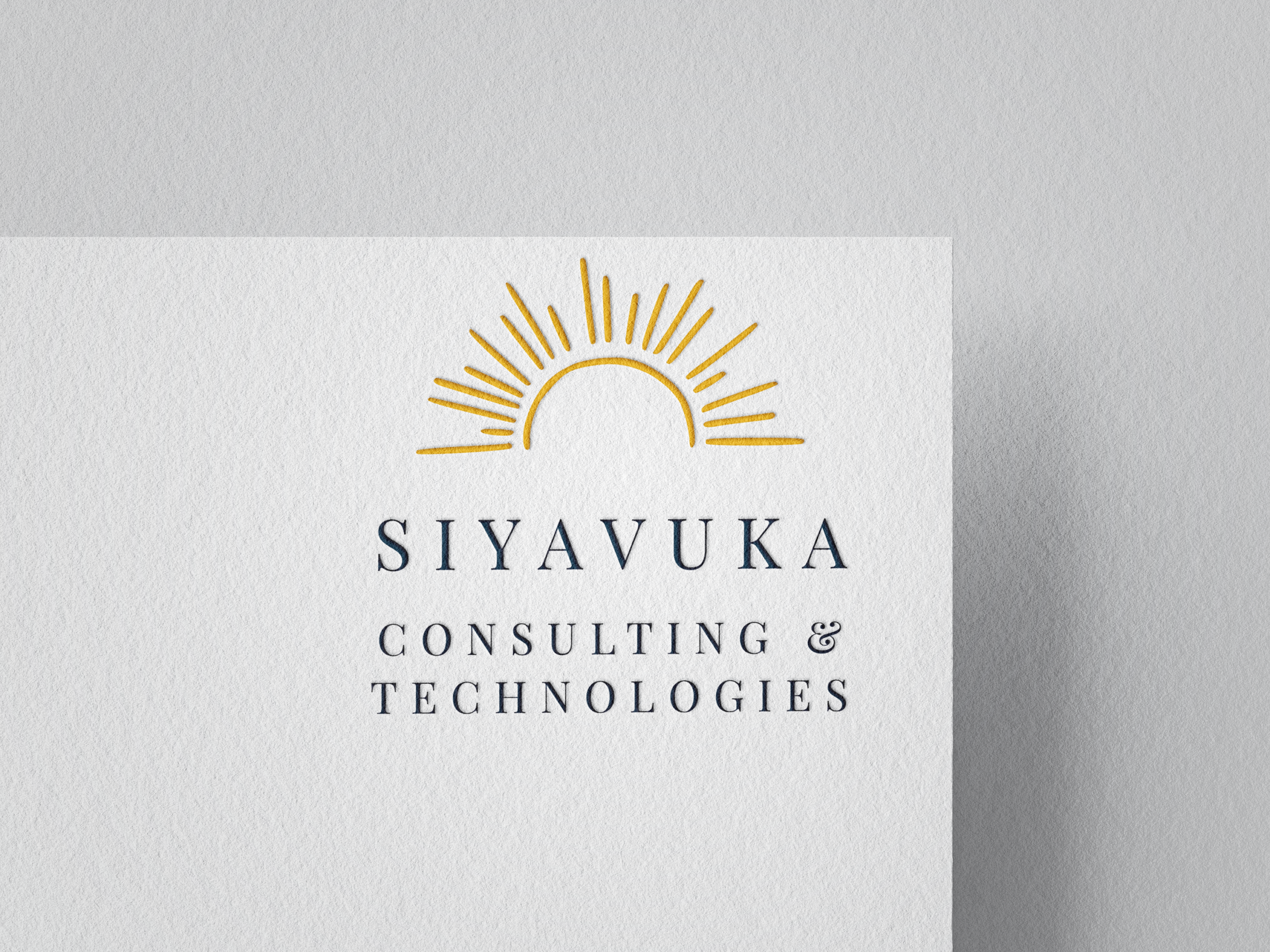 Siyavuka Logo design Mockup on paper