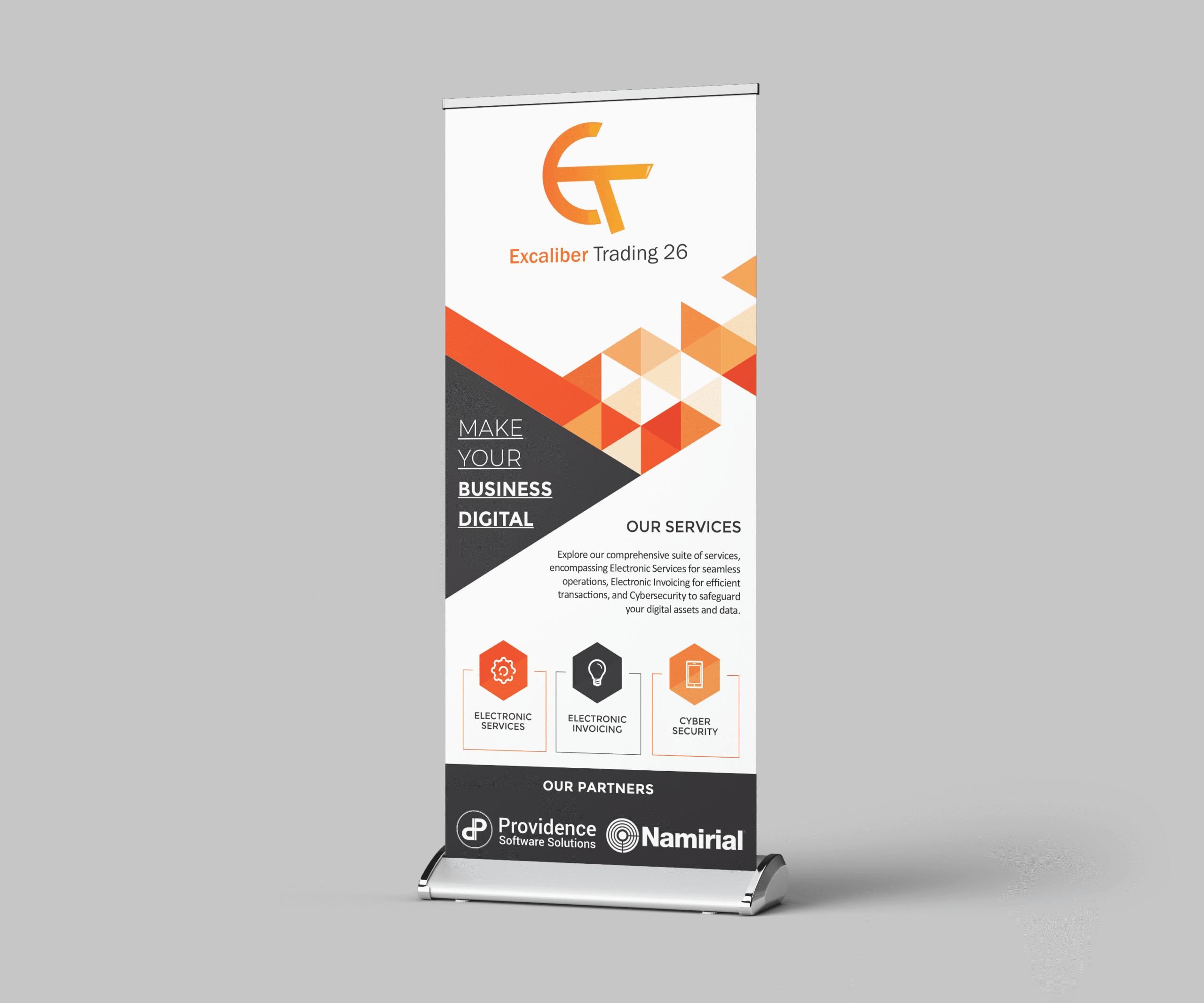 Excaliber Banner Design created for an event - brand development