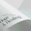 Hope and Healing's Logo Design Mockup on paper