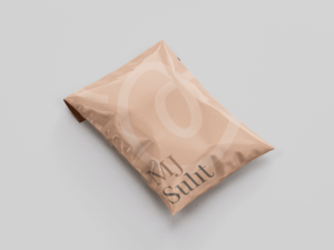 MJ Sulit Shipping Bag with Primary Logo Design Mockup