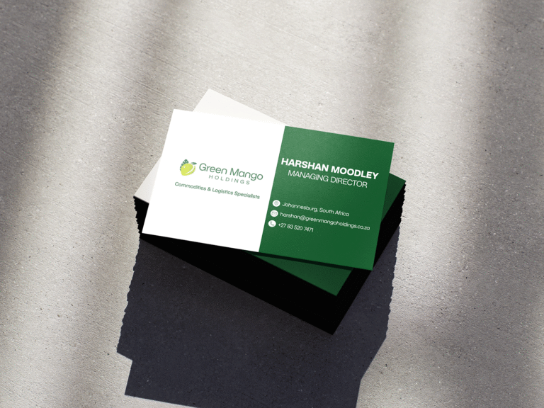 Green Mango Holdings Business Card Mockup